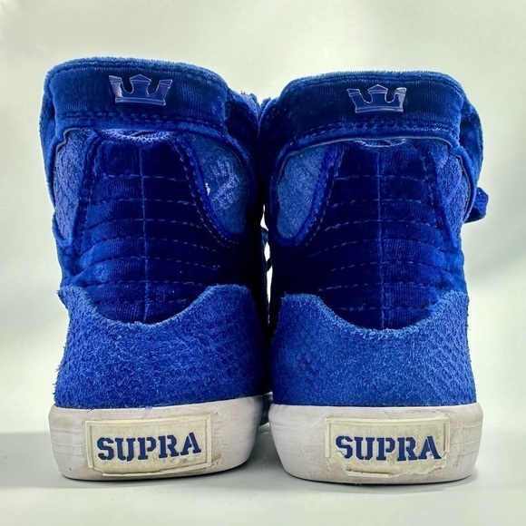 Supra Skytop royal blue velvet sneakers size 6 - Picture 4 of 16